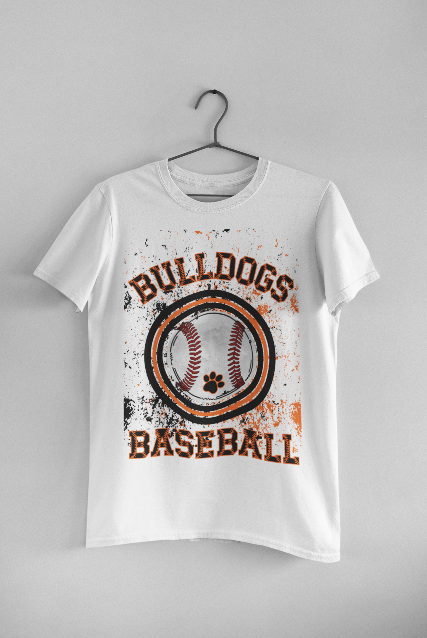 Bulldogs Baseball Paint Splash T-Shirt