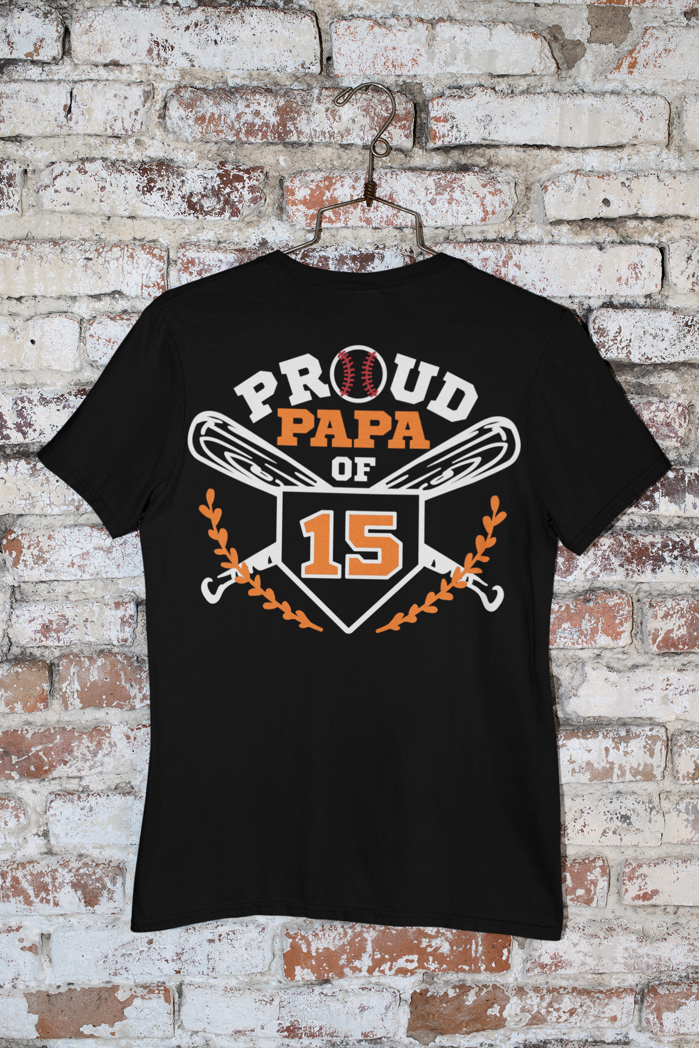 Proud Papa T-Shirt w/ Customizable Number