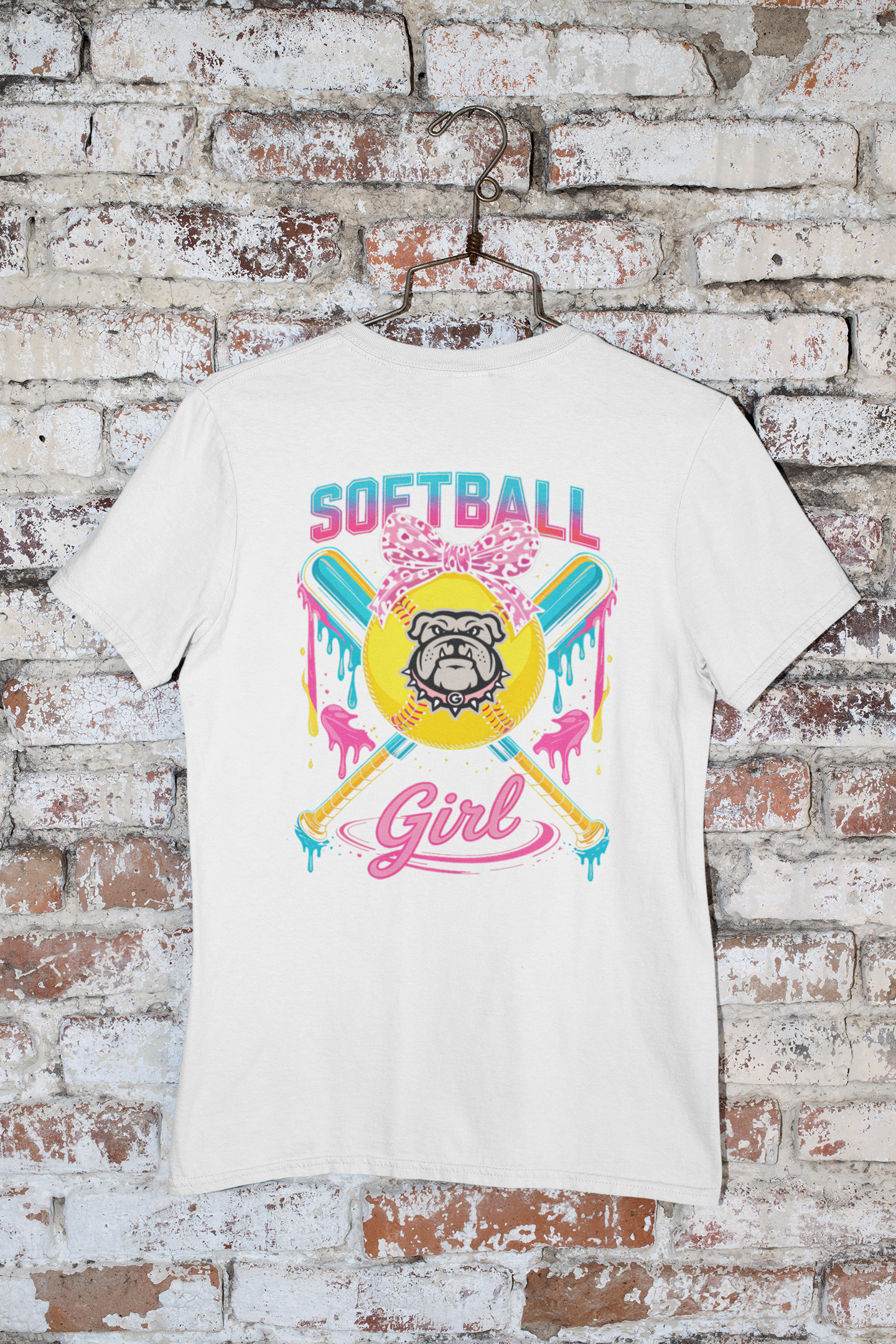 Softball Girl w/ Bulldog
