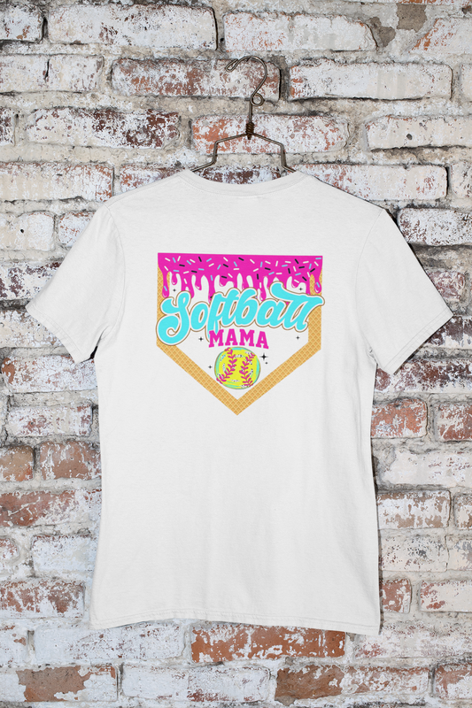 Softball Mama Drip Blue/Pink