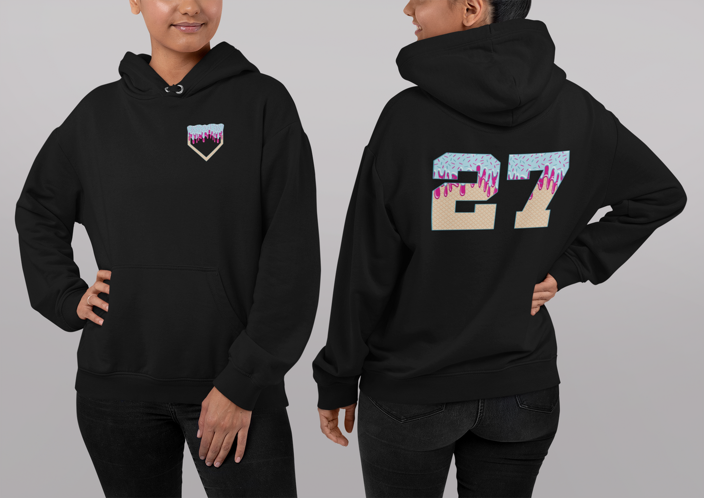 Baseball Drip w/ Number