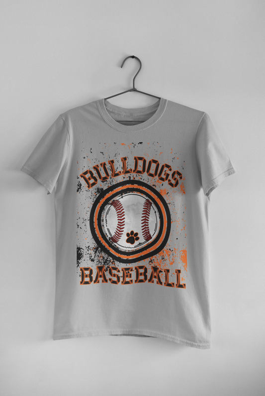 Bulldogs Baseball Paint Splash T-Shirt