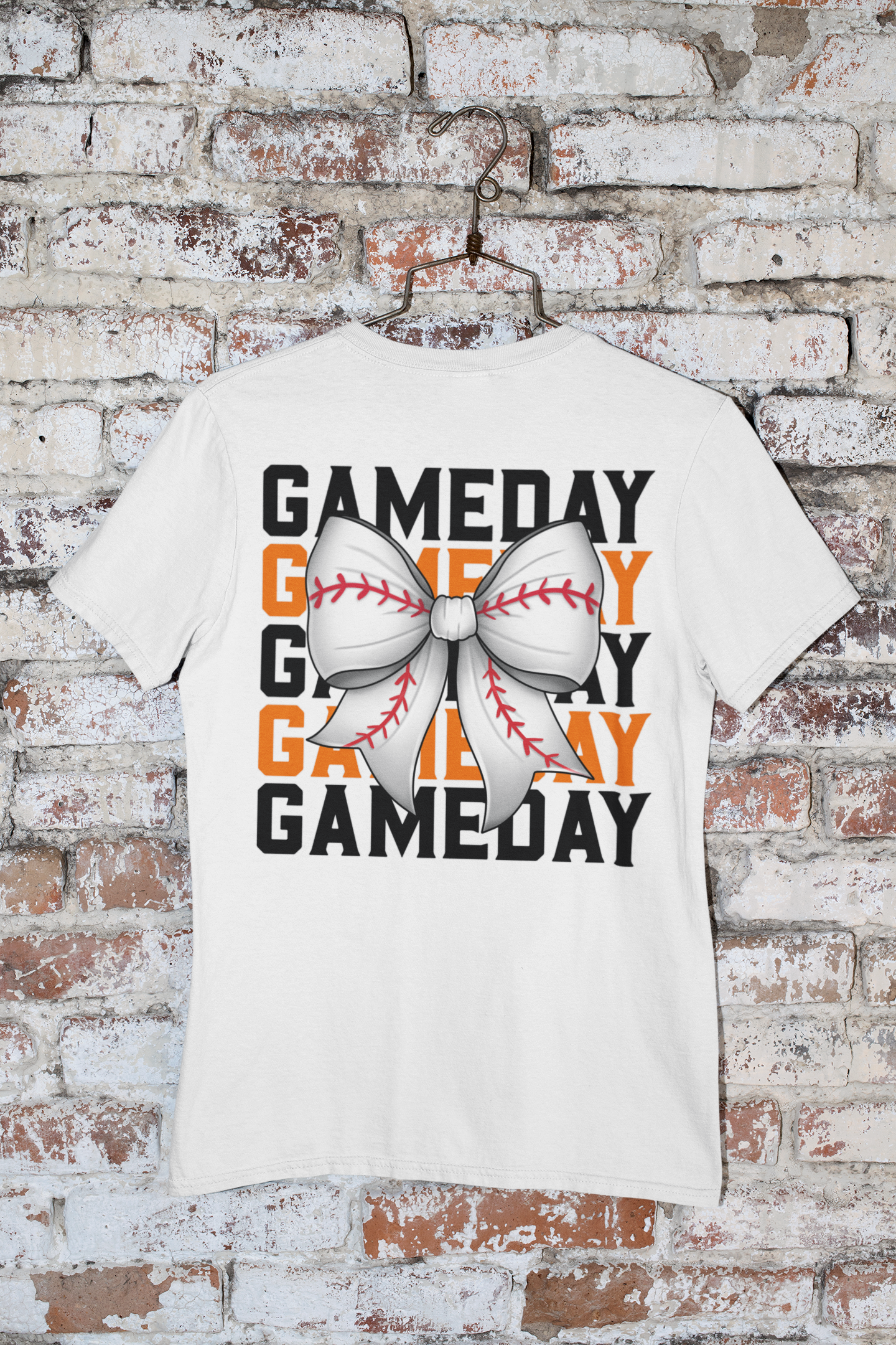 Baseball Game Day Bow T-Shirt